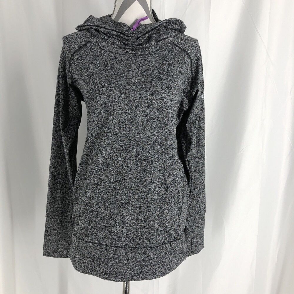COLUMBIA Omni-wick long sleeve hoodie pullover Heathered Gray Small
